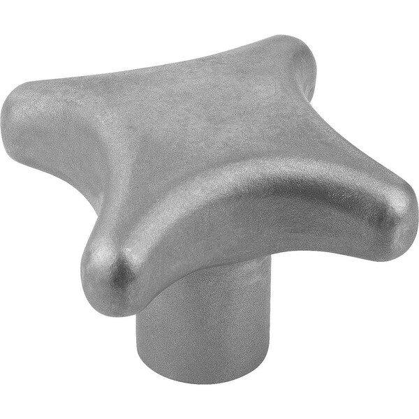 Palm Grip To DIN6335 D=M10 D1=50 H=34, Form:E, Stainless Steel Blasted